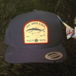 Salty Crew Dark Blue Hat with Logo Patch
